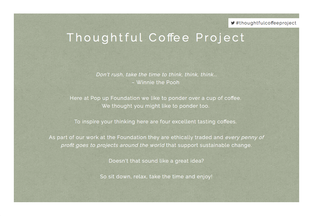 Thoughtful Coffee Project